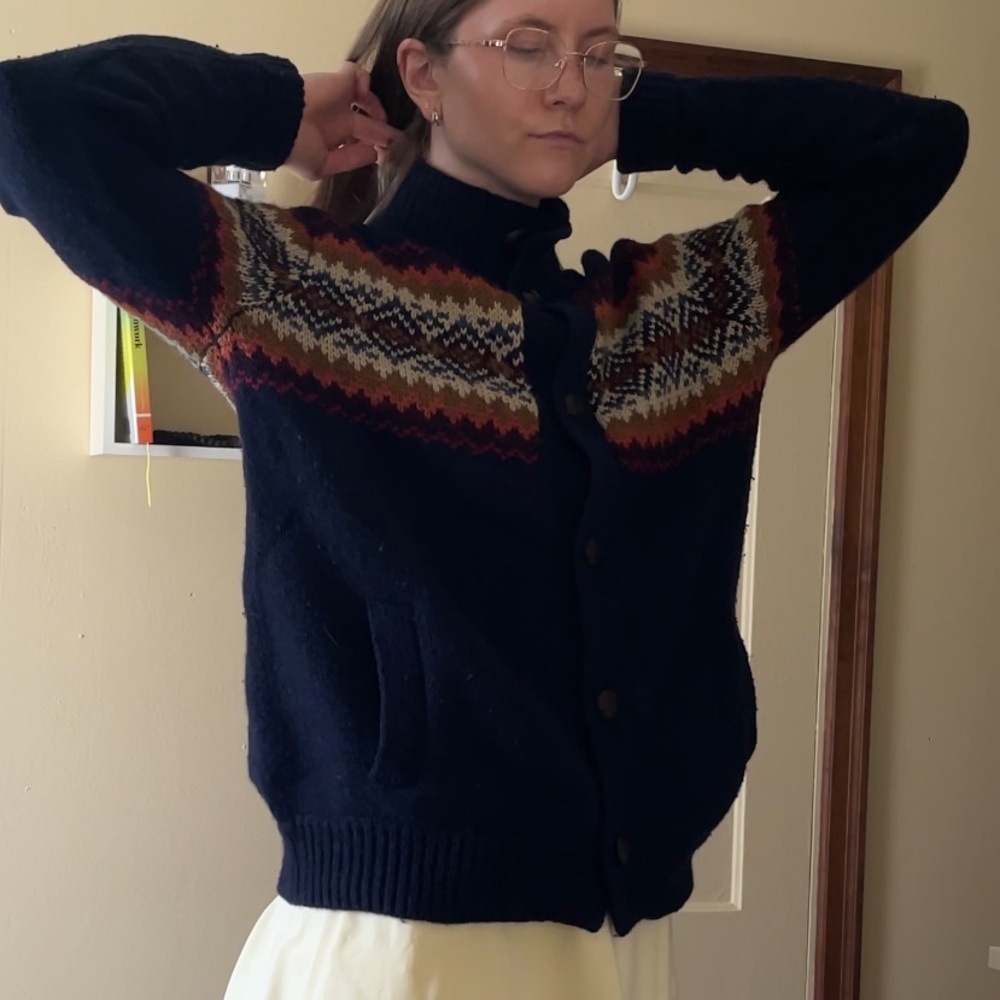 Refectory Wool blend button up sweater - Picture 5 of 7